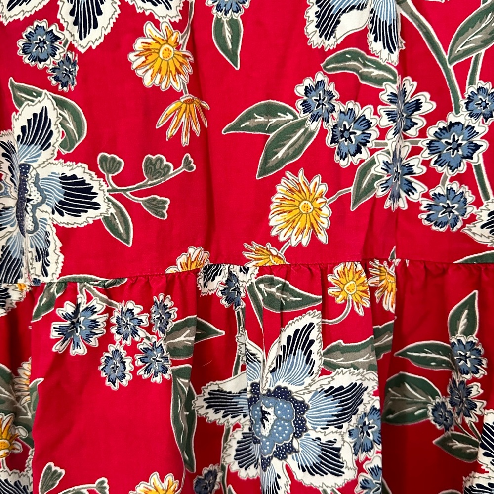 Red Floral Old Navy Dress - Picture 3 of 7